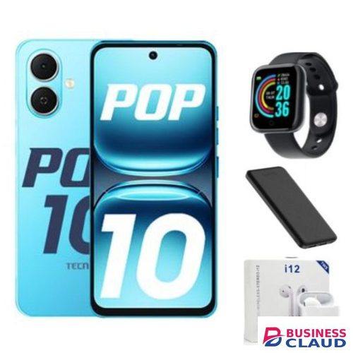 Tecno POP 10 Display: 6.67 inches 3GB RAM + 64GB ROM Battery: 5000 mAh /WZ/- Free gift
