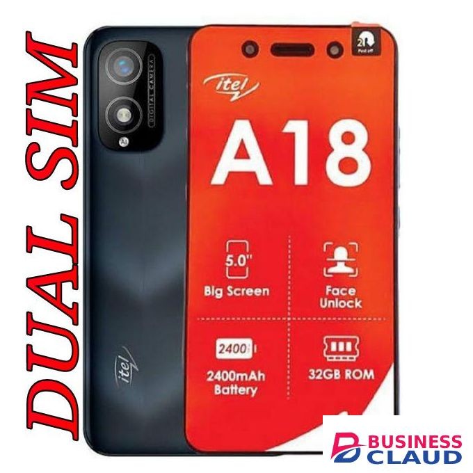 Itel A18 ,5.0"Display,32GB ROM +1GB RAM(Dual Sim) 2400may.