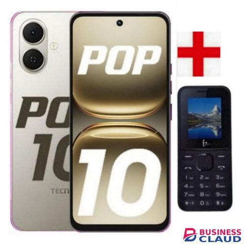 Tecno POP 10 Display: 6.67'' Up To 6GB Extended RAM + 64GB Storage, Battery: 5000 MAh+ FREE PHONE