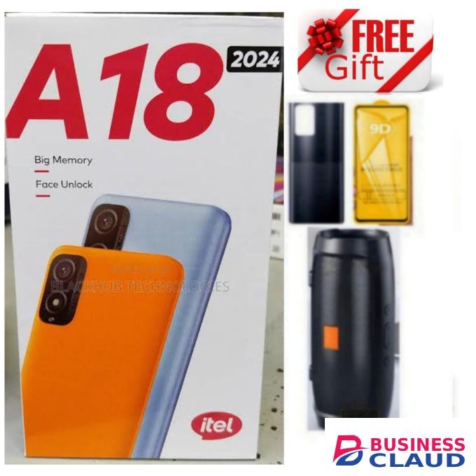 Itel A18 2024 (32GB+2GB) DISPLAY 5.0 INCHES 2400 BATTERY +COVER SPEAKER