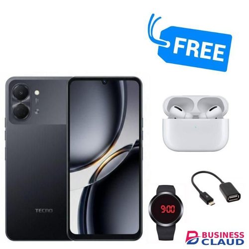 Tecno POP 20,IPS LCD 6.75" INCHES,128GB ROM +4GB RAM,5000MAH,13MP,FREE BUDS,OTG & LED WATCH