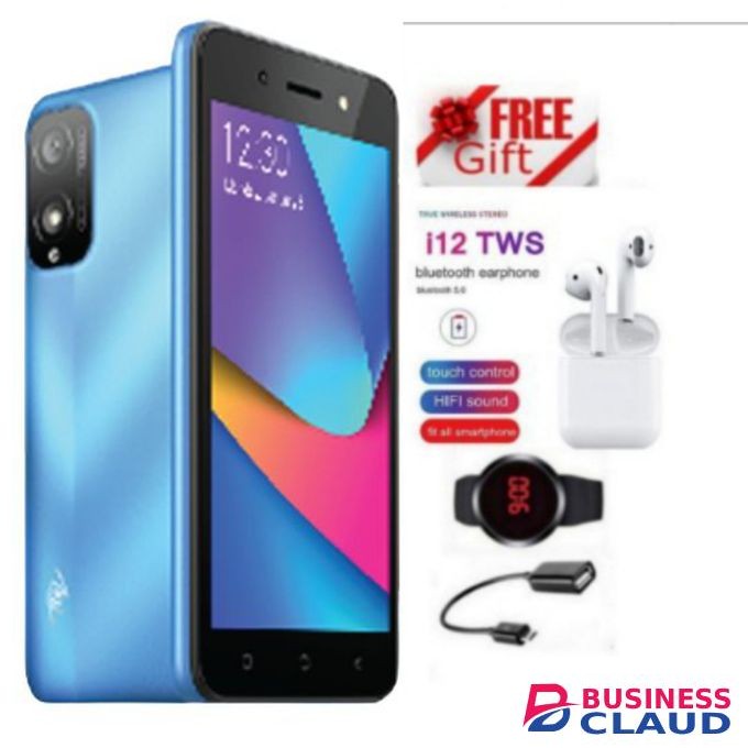 Itel A18 ;5.0" ;,Andriod ,2400 MAh ,[32GB+1GB],Dual Sim Blue+AWESOME GIFTS
