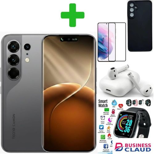 Tecno CAMON 50- 6.67" 256GB ROM + 8GB RAM, 50MP CAMERA (Dual SIM) 5200mAh Battery+(12 MONTHS WARRANTY)+Smart Watch+Earpods+Cover