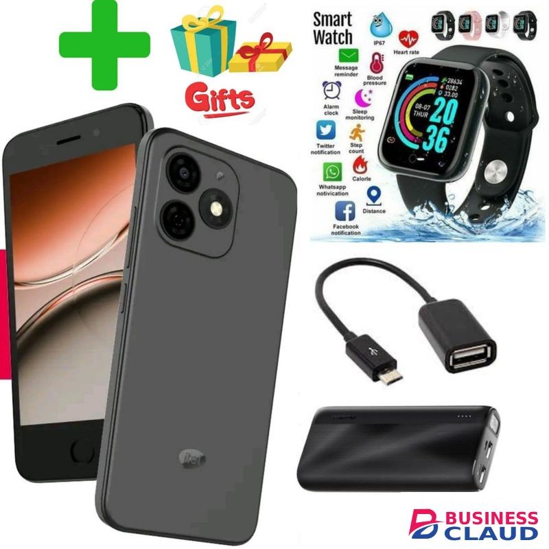 Itel A20 32GB ROM+ 2GB RAM VIBRNT HD DISPLAY TYPE C+ GIFTS,SMART WATCH,POWER BANK