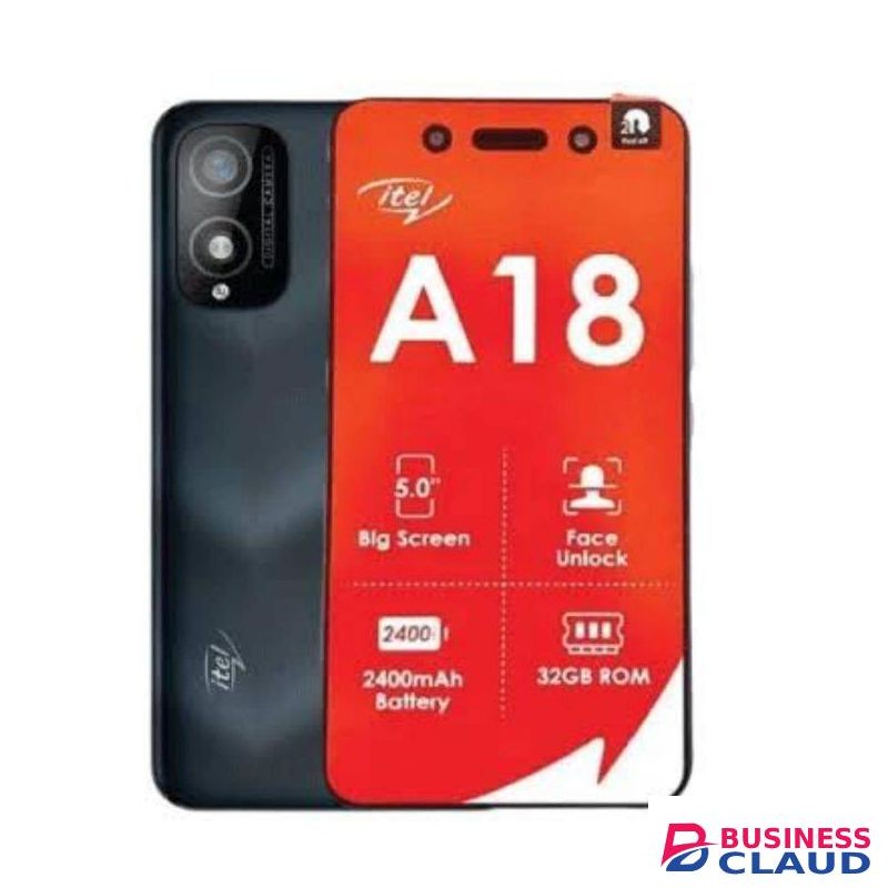 Itel A18, 5.0" Display, 32GB ROM +1GB RAM (Dual Sim) 2400mAh - Black