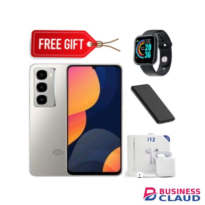Itel City 100 4G,13 MP"18GB RAM+128GB ROM"5200 mAh-Dual Sim.+ Smartwatch+Powerbank+ Earpods