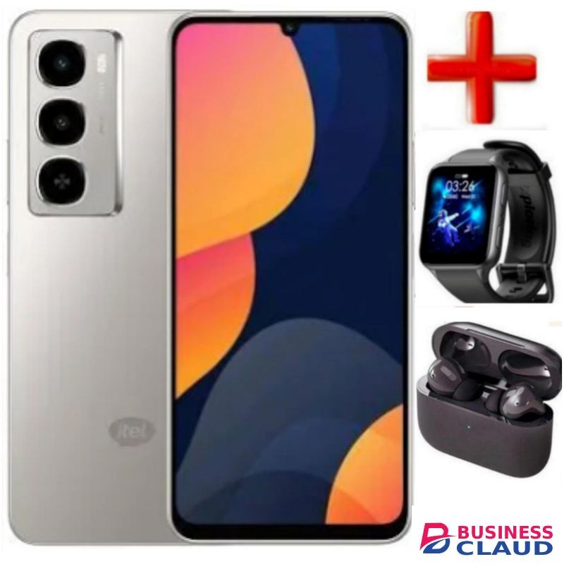 Itel City 100 4G,6+12 GB RAM+128GB ROM 5200 MAh Battery+EARPODS+WATCH.