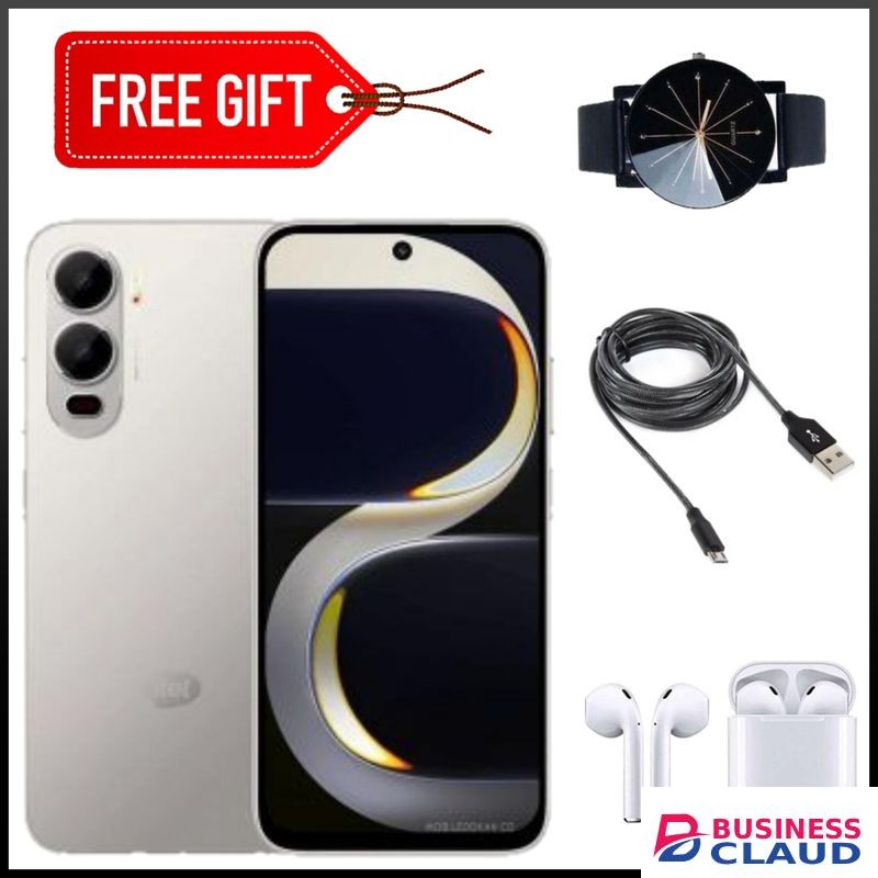 Itel City 200, 6.75", 6GB RAM + 128GB, 5200mAh (Dual Sim) Silver + FREE LED WATCH , POWERBANK AND AIRPODS
