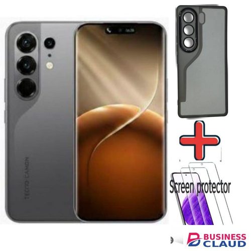 Tecno CAMON 50 pro,CURVED SCREEN, upto 16 GB RAM +256GB Storage 5200 MAH BATTERY,-1 YEAR WARRANTY+ PROTECTOR+COVER-Black