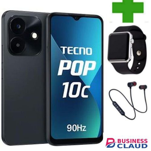 Tecno Pop 10c - 6.67'' - 128GB ROM - Android 15 Smart - 13MP Rear/8MP Front - 5000mAh LED SPORT