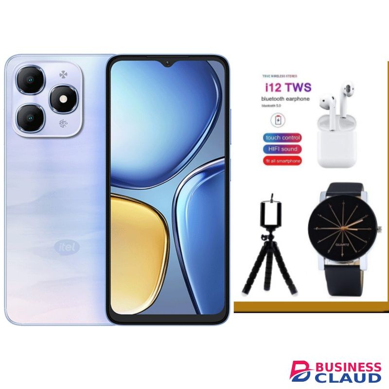 Itel A90, 6.6", 4GB RAM + 128GB (Dual SIM), 5000mAh, Black i12 tripod watch