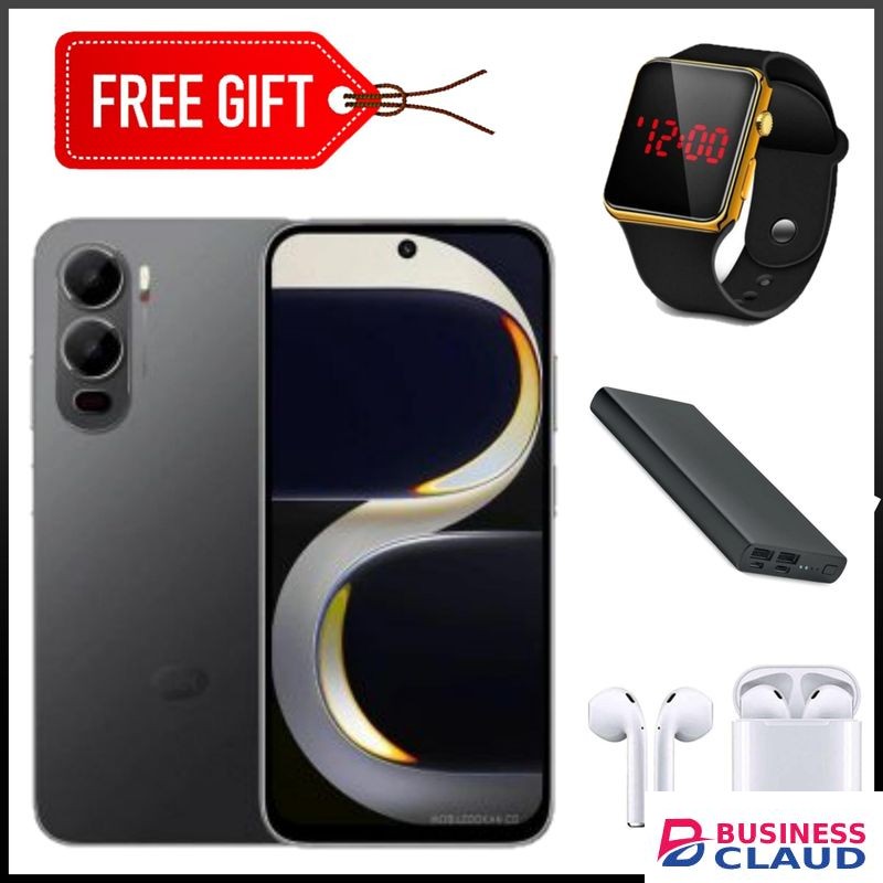 Itel City 200, 6.75", 6GB RAM + 128GB, 5200mAh (Dual Sim) Black + FREE LED WATCH , POWERBANK AND AIRPODS