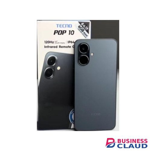 Tecno POP 10 Display: 6.67 inches Upto 8GB extended RAM +128GB Storage, Battery: 5000 mAh--Black+Earpods+Smart Watch