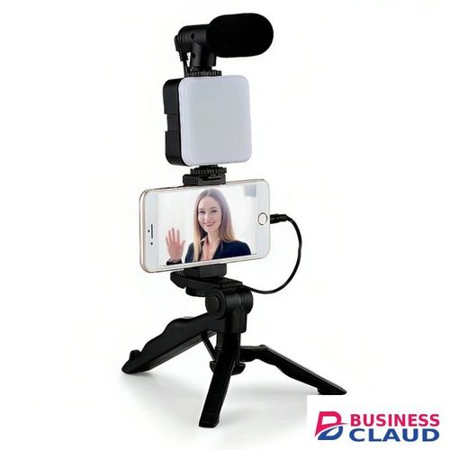 Smartphone Vlogging kit Video Recording Equipment with Tripod LED fill light shutter for camera phone YouTube set Clogger kit