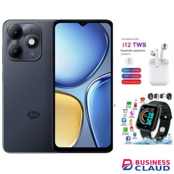 Itel A90, 6.6", 4GB RAM + 128GB (Dual SIM), 5000mAh, S WATCH I12