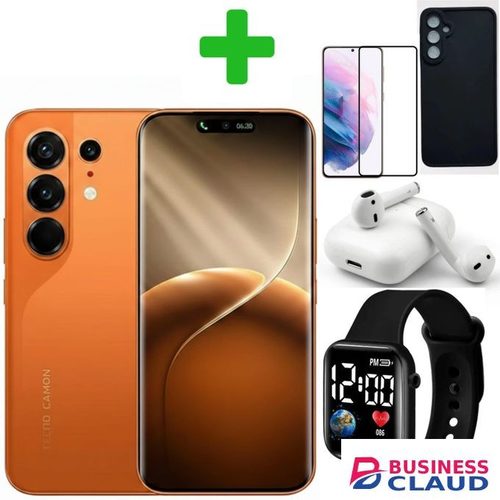 Tecno CAMON 50 Pro - 6.67" 256GB ROM + 8GB RAM, 50MP CAMERA (Dual SIM) 5200mAh Battery+(12 MONTHS WARRANTY)+Cover+Earpods+Led watch