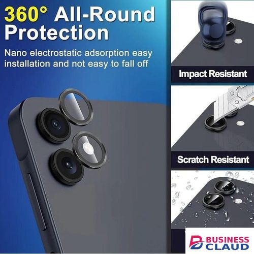Samsung Galaxy A06 4G 2-Piece Gold Glitters Diamond Metal Ring Camera Lens Protector