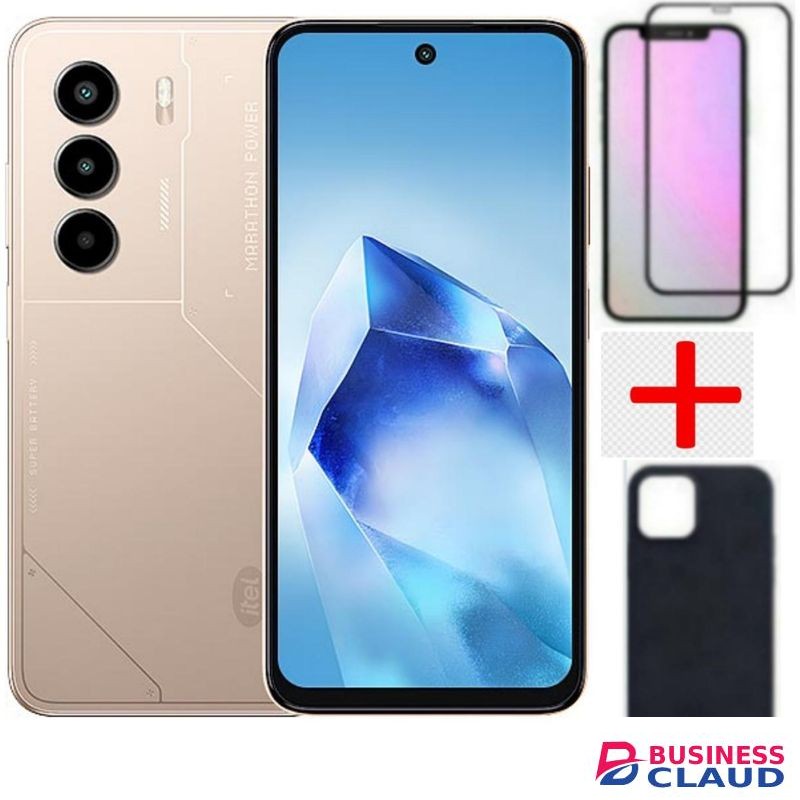 Itel Power 70 128GB + 4GB(UPTO 8GB) RAM ,6.67''Screen, 6000mAh -1 YEAR WARRANTY+PROTECTOR+COVER.