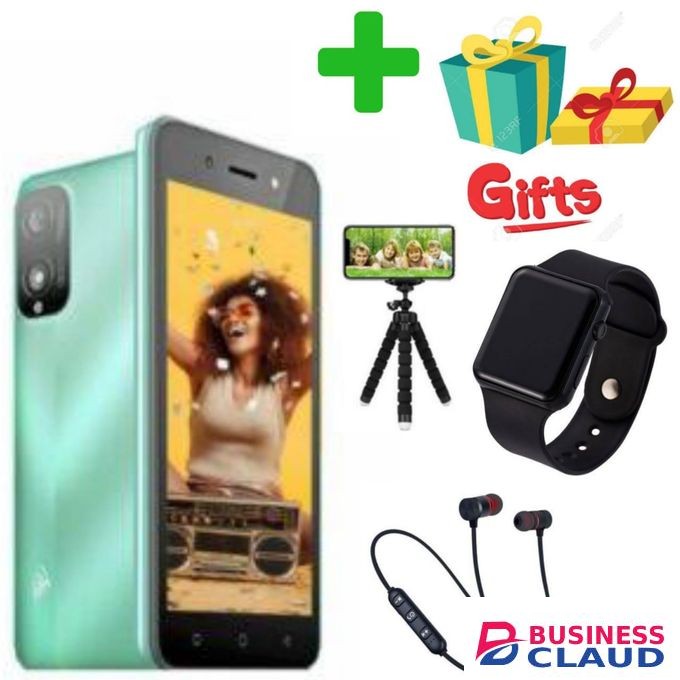 Itel A18 5.0" Screen Display Size,2400 MAh ,32GB+1GB,Dual Sim+GIFTS,LED WATCH,SPORTS,TRIPOD STAND