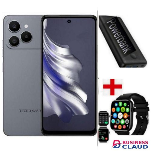 Tecno Spark 40, 6.67'' Display,128GB Storage+ upto 8GB RAM, Extended, (Dual Sim) 50MP, 5200 MAh+POWERBANK+SMARTWATCH
