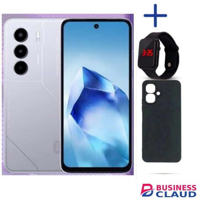 Itel Power 70 128GB + 4GB(UPTO 8GB) RAM ,6.67'' HD, Android P70 6000mAh WATCH COVER
