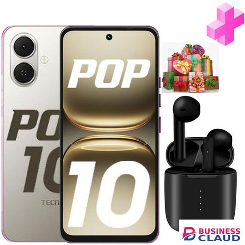 Tecno POP 10"6.67 Inches' 3GB+64GB,Battery: 5000 MAh+AMAIZING GIFTS(I12 AIRPODS).FOR YOU
