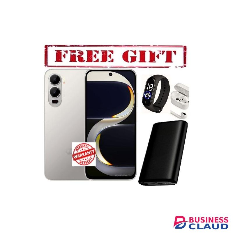 Itel City 200, 6.75", 6GB RAM + 128GB, 5200mAh (Dual Sim)- COMES WITH FREE STRAP WATCH , POWERBANK AND AIRPODS FOR YOU silver