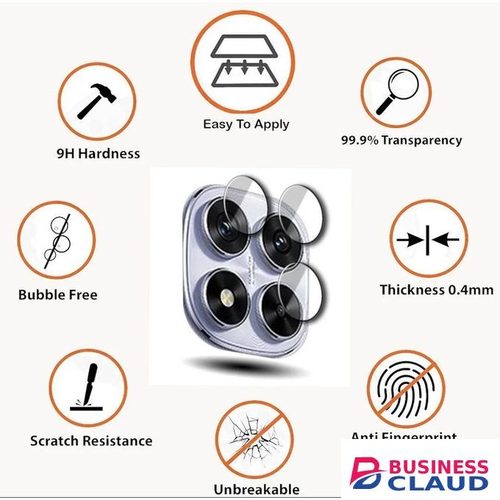 Redmi Note 14 Pro Camera Lens Protector - Silver Metal Ring Phone Cover