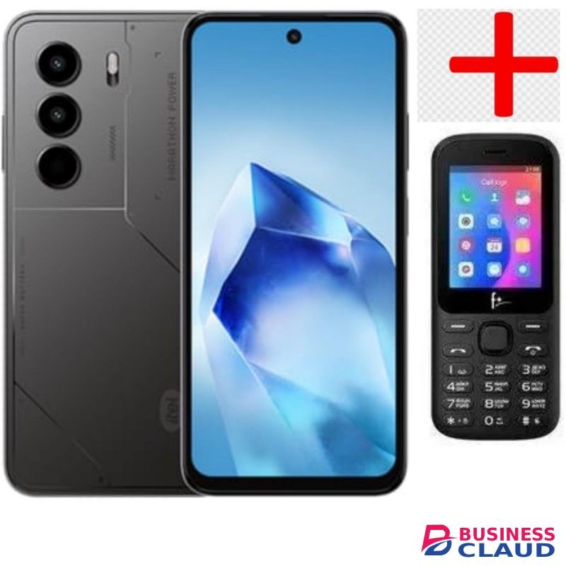 Itel Power 70 128GB + 4GB(UPTO 8GB) RAM ,6.67''Screen, 6000mAh -1 YEAR WARRANTY+FEATURE PHONE.