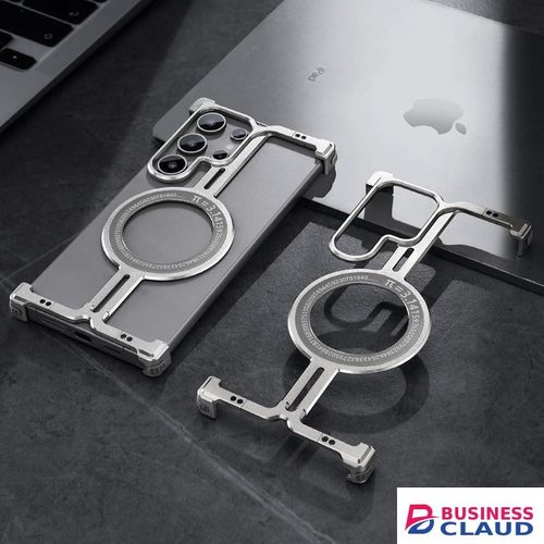 Samsung S23 Ultra Case, Borderless Magnetic Lightweight Metal Frame with MagSafe Holder & Premium Grip Phone Cover