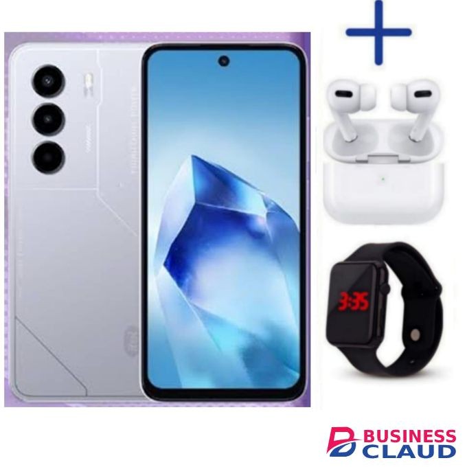 Itel Power 70 128GB + 4GB(UPTO 8GB) RAM ,6.67'' HD, Android P70 6000mAh WATCH PRO 3