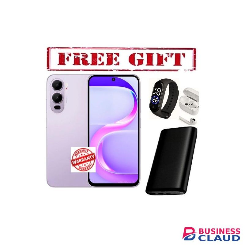 Itel City 200, 6.75", 6GB RAM + 128GB, 5200mAh (Dual Sim)- COMES WITH FREE STRAP WATCH , POWERBANK AND AIRPODS FOR YOU purple