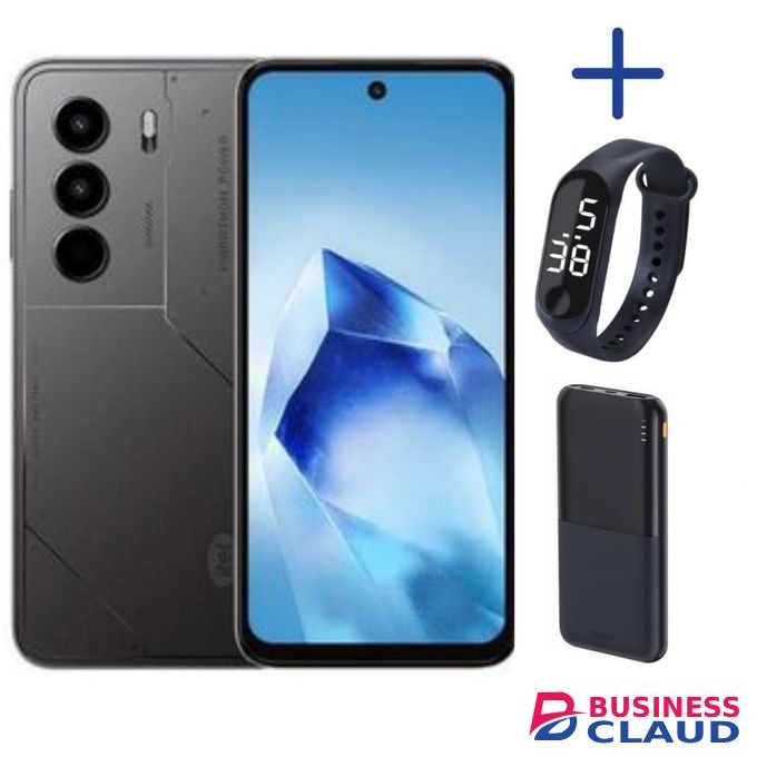 Itel Power 70 128GB + 4GB(UPTO 8GB) RAM ,6.67'' HD, Android P70 6000mAh .LED