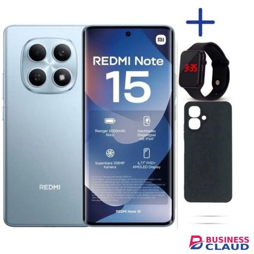 XIAOMI Redmi Note 15, 6.77" Snapdragon, 256GB + 8GB RAM (Dual SIM), 5800mAh, (2YRs WRTY) LED WATCH