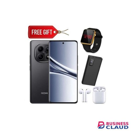 XIAOMI Redmi Note 15 Pro, 6.77", 8GB RAM + 256GB (Dual SIM), 200MP CAMERA, 6500mAh (25 Months Warranty)- Black + Led Watch + Earpods & Power bank