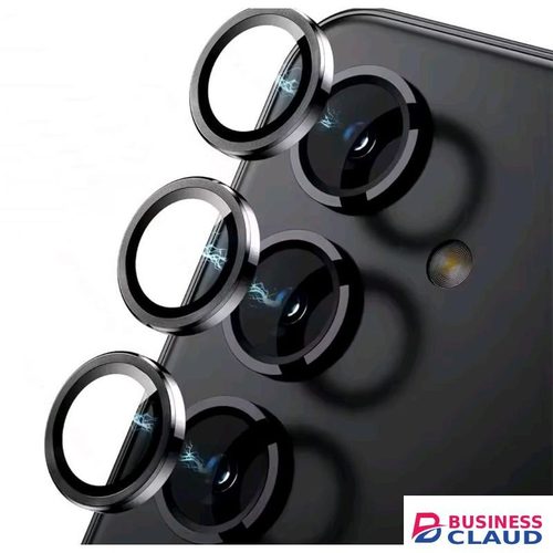 Samsung Galaxy A35 Camera Lens Protector - Black Metal Ring Phone Cover