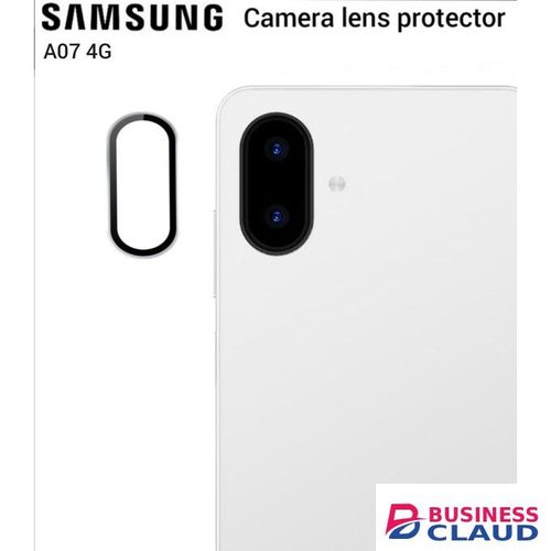 Samsung Galaxy A07 Black Metal Ring Camera Lens Protector - HD Clear Lens Cover with Easy Installation