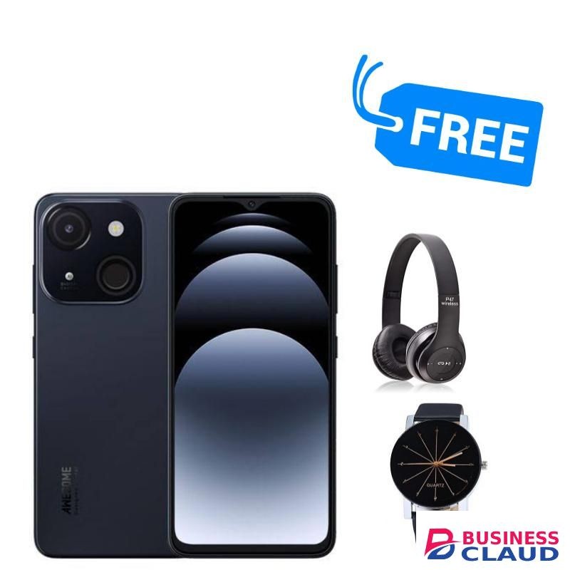 Itel A06,SCREEN SIZE 6.6" HD+ WATERDROP FULL SCREEN,(32GBB ROM +UPTO 2GB RAM)HEADPHONES & WATCH,SPLY"