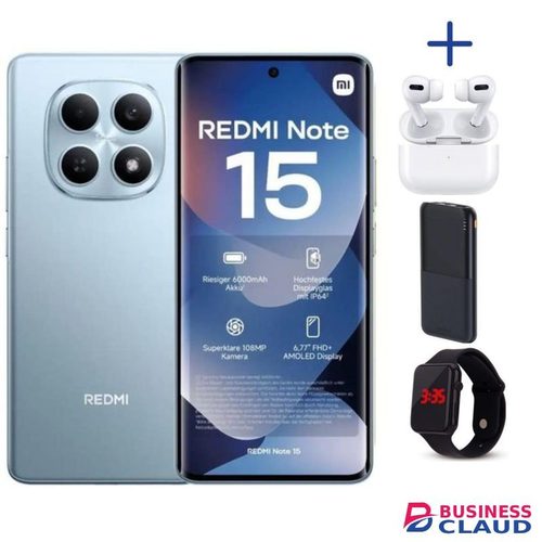 XIAOMI Redmi Note 15, 6.77" Snapdragon, 256GB + 8GB RAM (Dual SIM), 5800mAh, (2YRs WRTY) LED WATCH P BANK pods