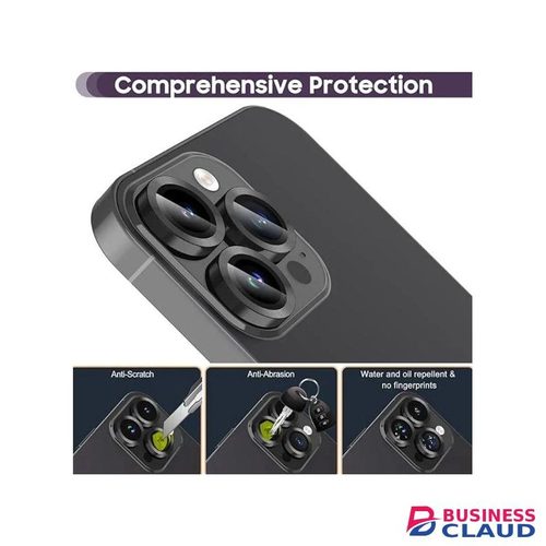 iPhone 12 Pro Max Phone Case, Metal Ring Camera Lens Protector for Enhanced Protection for Third Device