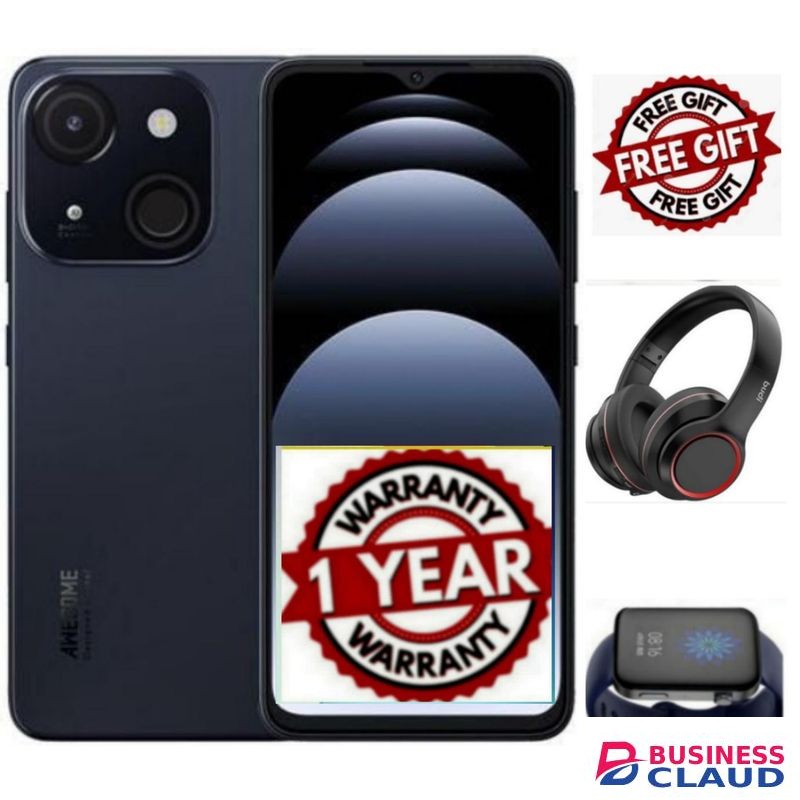Itel A06 6.6" HD+, 32GB ROM + Up To 4GB RAM, 4000mAh, 4G+HEADPHONES+WATCH...Lii