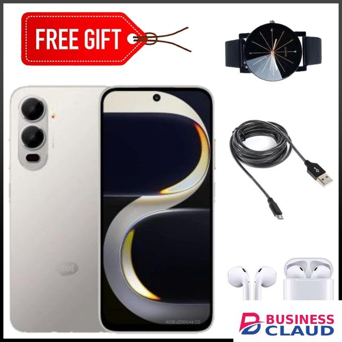 Itel City 200, 6.75"8GB RAM + 256GB, 5200mAh (Dual Sim) Silver + FREE WEB WATCH , CABLE AND AIRPODS