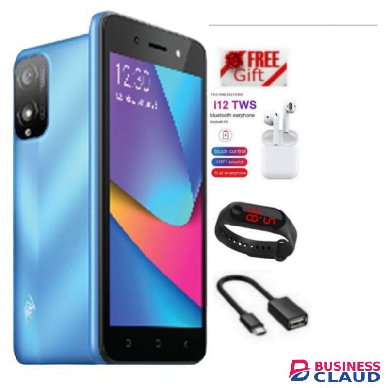 Itel A18 ;5.0" ;,Andriod ,2400 MAh ,[32GB+1GB],Dual Sim Blue +PLUS GIFTS