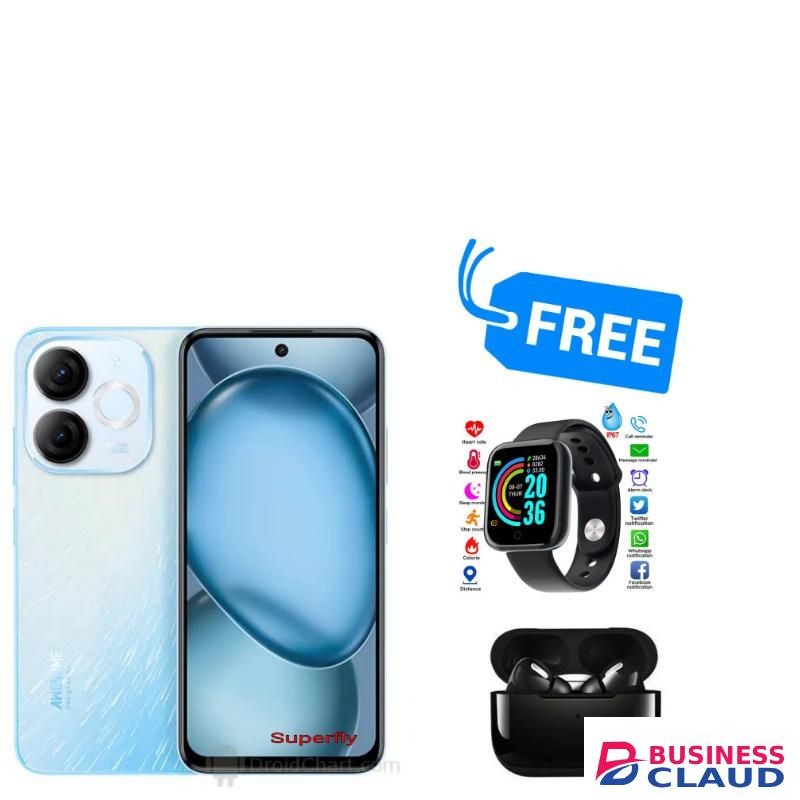 Itel A80,LCD DISPLAY,128GB STORAGE & UPTO 8GB RAM,50MP,5000MAH,DUAL SIM,FREE WATCH & SMART WATCH