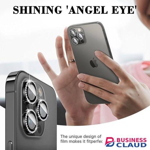 Screen Guard Diamond Camera Lens Protector for iPhone 16 Pro/iPhone 16 Pro Max, 9H Glitter Tempered Glass Camera Lens Cover, Metal Rings Film Stickers