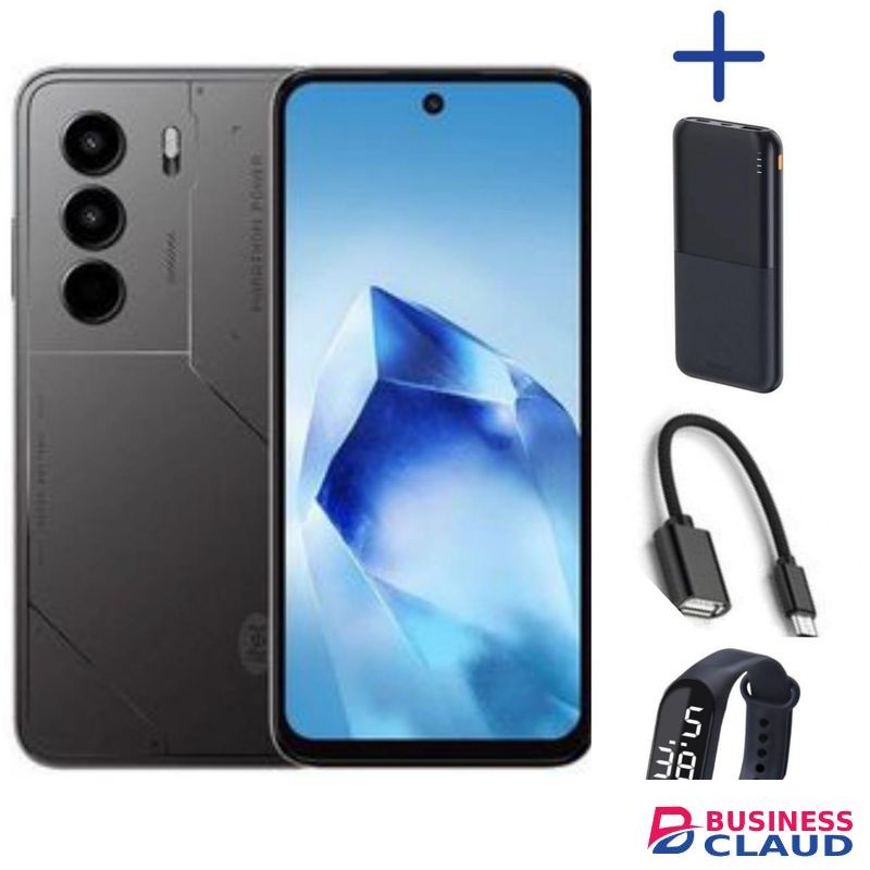 Itel Power 70 128GB + 4GB(UPTO 8GB) RAM ,6.67'' HD, Android P70 6000mAh .LED PBANK OTG