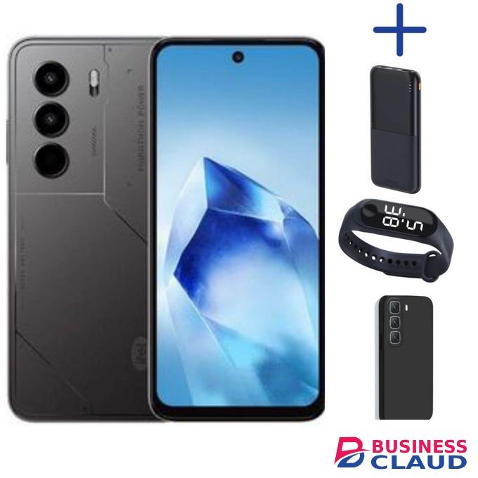 Itel Power 70 128GB + 4GB(UPTO 8GB) RAM ,6.67'' HD, Android P70 6000mAh .LED PBANK COVER