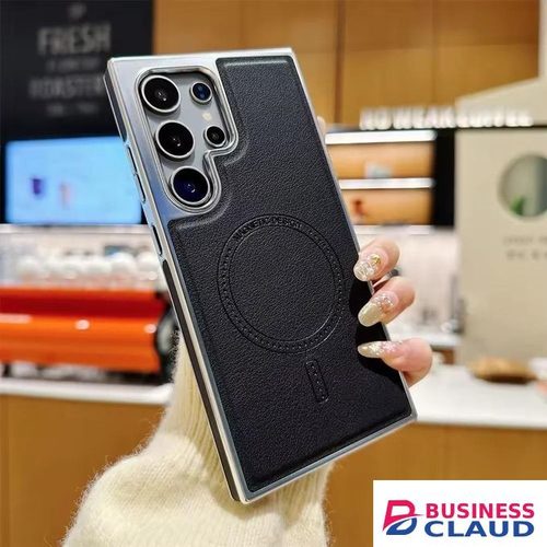 S22 ULTRA Case. Magnetic metallic leather