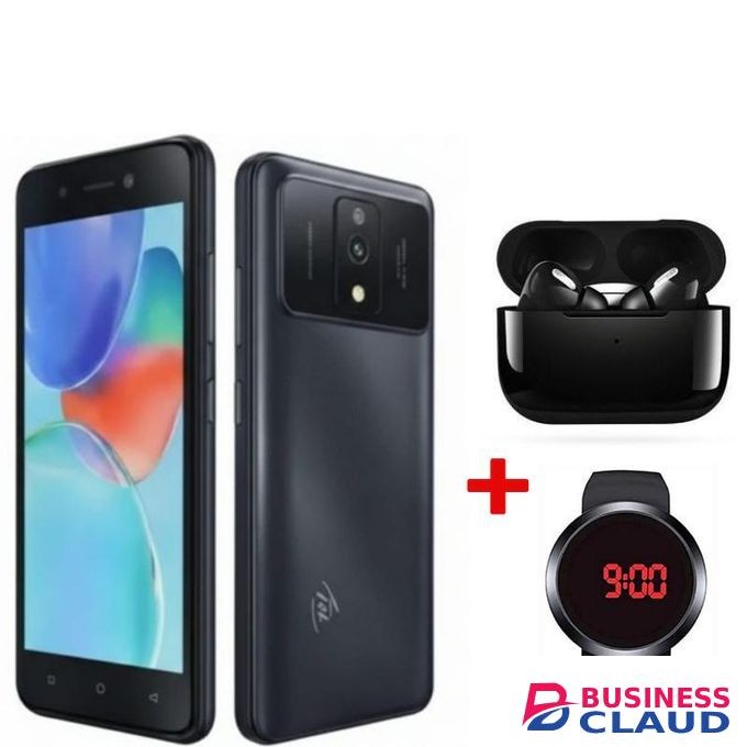 Itel A24 PRO,5.0"32GB STORAGE & 2GB RAM UPTO 4GB RAM,3020MAH,4G,FREE BUDS & LED WATCH