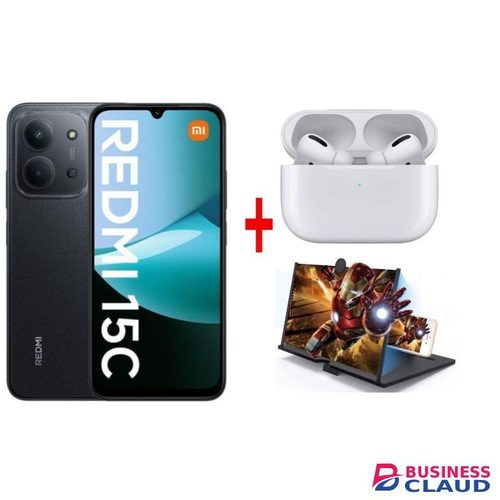 XIAOMI Redmi 15C, 6.9'',up to 16GB Extended RAM+ 256GB Storage, Battery: 6000 mAh + FREE GIFTS -BLACK